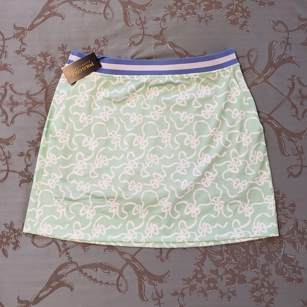 Ralph Lauren Polo Golf Pickleball Tennis Skirt Green White Women Size Large